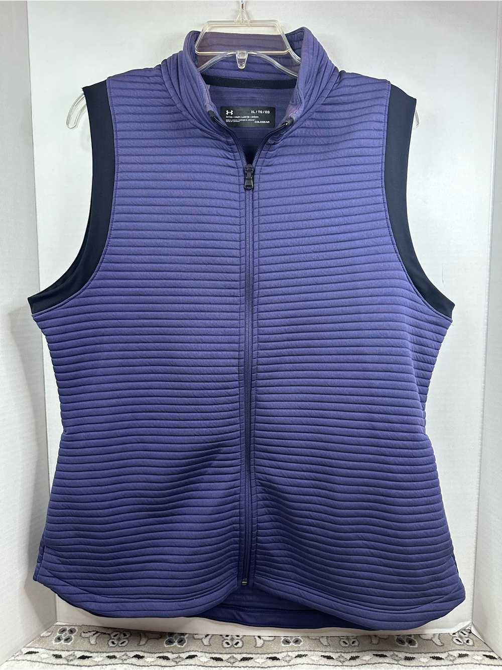 Under Armour Purple Quilted Zip Swim Coverup Vest, size XL